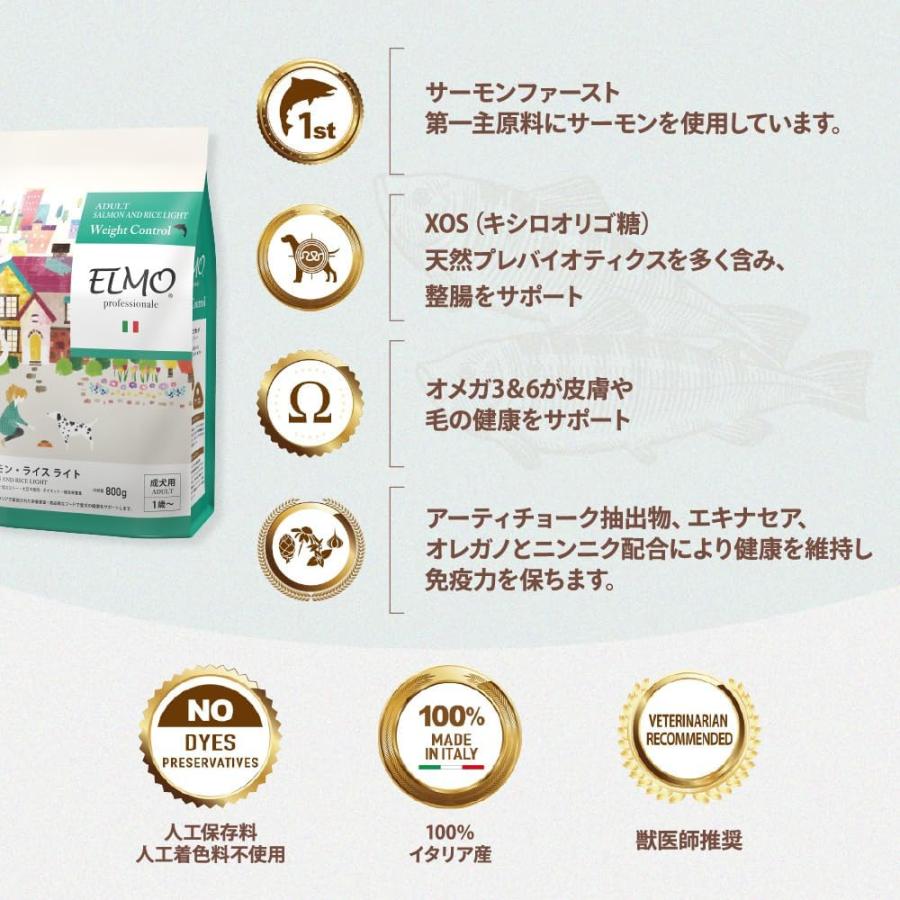 AT021 3個セット（約3食分） ELMO エルモ 成犬用 サーモンライス