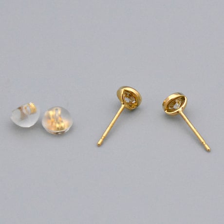 【K18YG】オーブダイヤモンドピアス 0.40ct