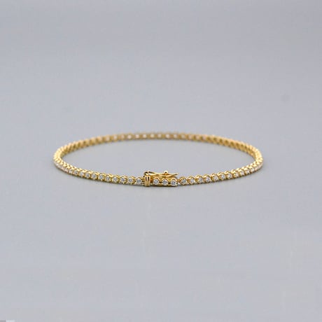 【K18YG】テニスブレスレット フルエタニティーダイヤモンド 1.00ct