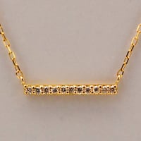 【K18YG】ストレートラインダイヤモンドネックレス