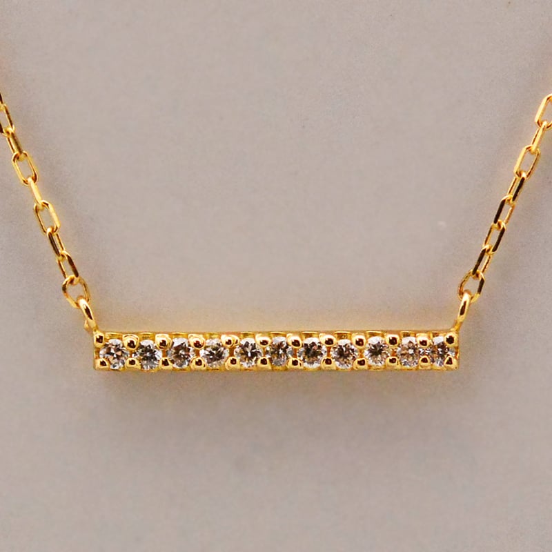 K18YG】ストレートラインダイヤモンドネックレス | 嘉匠-casho-