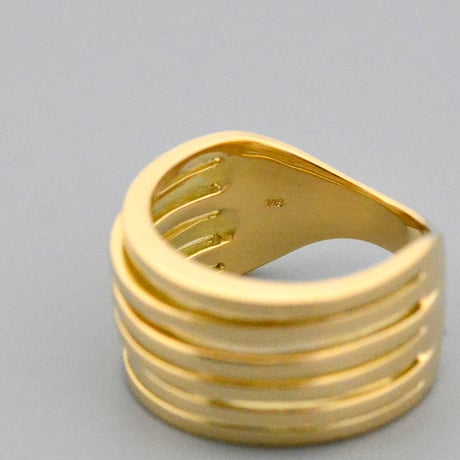 【K18YG】シックスブリッジリング