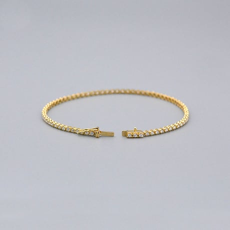 【K18YG】テニスブレスレット フルエタニティーダイヤモンド 1.00ct