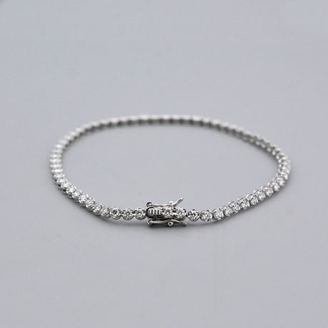 【PT900】テニスブレスレット フルエタニティーダイヤモンド 2.00ct