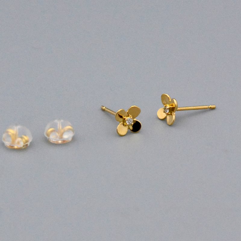 K18YG】プチフラワーダイヤモンドピアス | 嘉匠-casho-