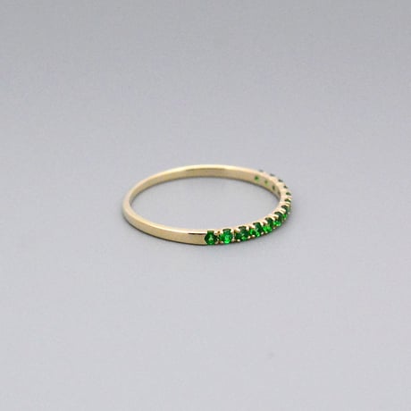 【K10】グリーンガーネット リング ― August Birthstone ―