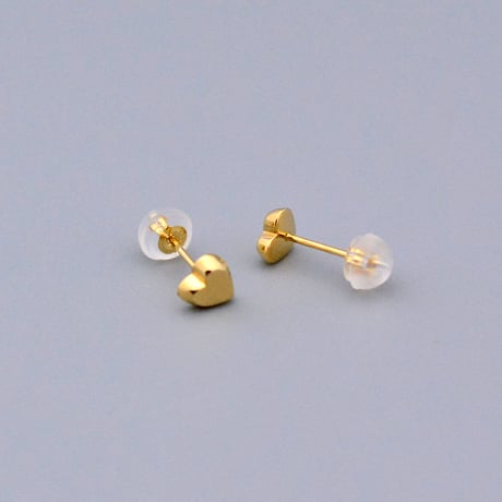 【K18YG】ハイハートソリティアピアス
