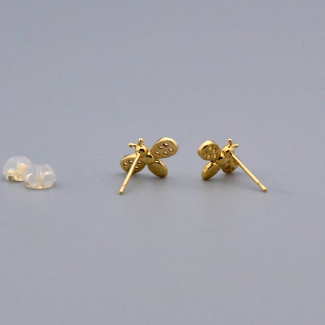 【K18YG】ハニービー ダイヤモンドピアス