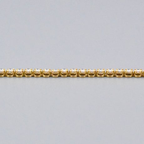 【K18YG】テニスブレスレット フルエタニティーダイヤモンド 1.00ct