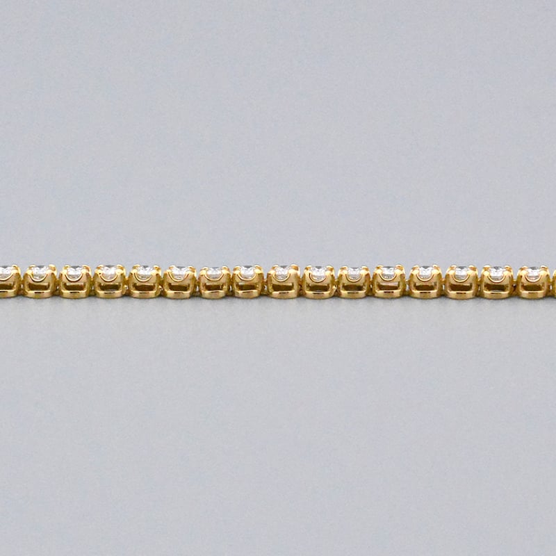 K18YG】テニスブレスレット フルエタニティーダイヤモンド 1.00ct | 嘉