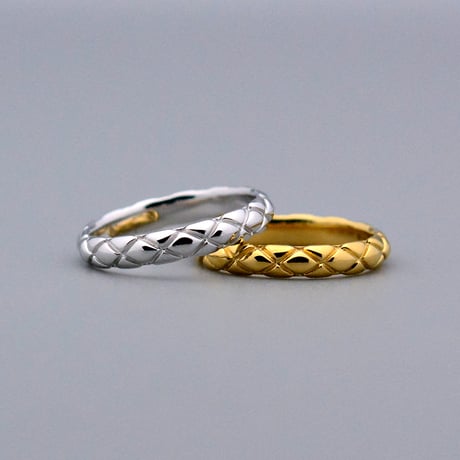 【Pt950 / K18YG】フルキルティング マリッジリング〈ペア〉