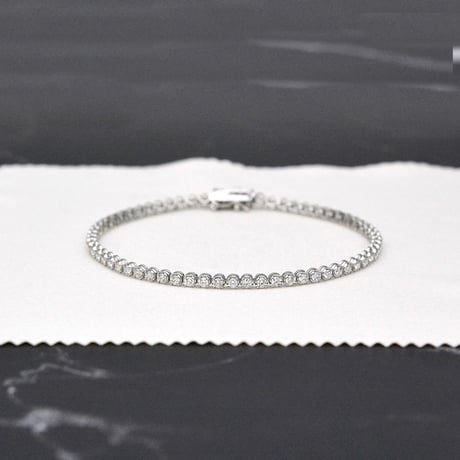 【PT900】テニスブレスレット フルエタニティーダイヤモンド 2.00ct