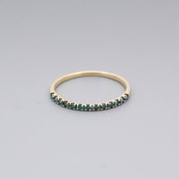 【K10】ブルーダイヤモンド リング  ― April Birthstone ―