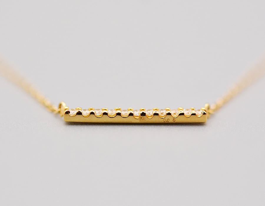 K18YG】ストレートラインダイヤモンドネックレス | 嘉匠-casho-