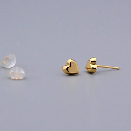 【K18YG】ハイハートソリティアピアス