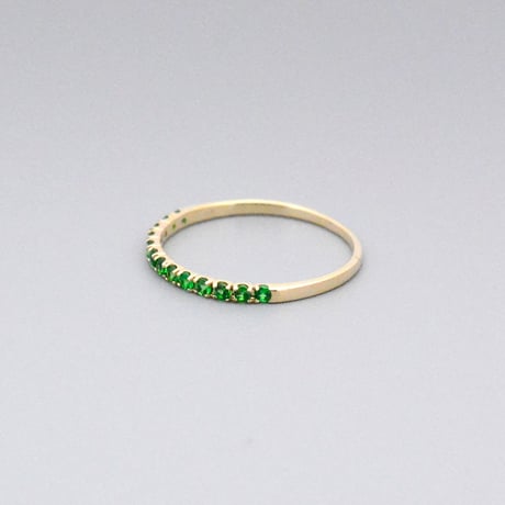 【K10】グリーンガーネット リング ― August Birthstone ―