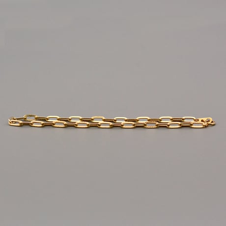 【K18YG/K10YG】プレイドフラットチェーンブレスレット