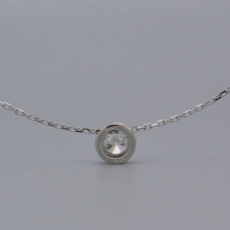 【Pt900×Pt850】クラシックラウンド ダイヤモンドネックレス〈0.3ct〉