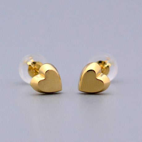 【K18YG】ハイハートソリティアピアス