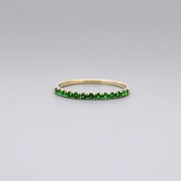 【K10】グリーンガーネット リング ― August Birthstone ―