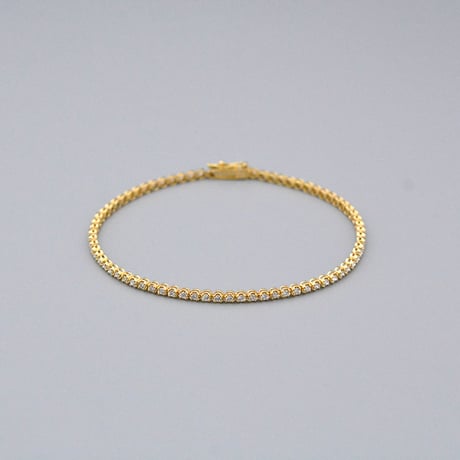 【K18YG】テニスブレスレット フルエタニティーダイヤモンド 1.00ct