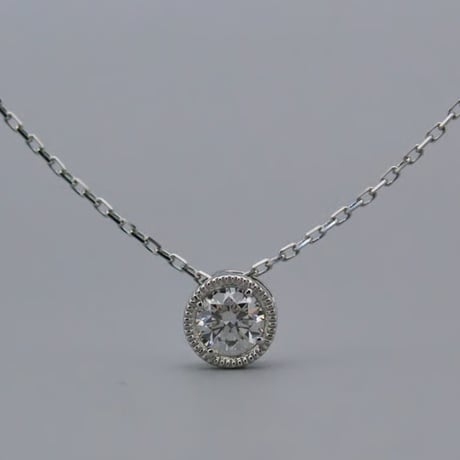 【Pt900×Pt850】クラシックラウンド ダイヤモンドネックレス〈0.3ct〉