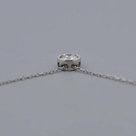 【Pt900×Pt850】クラシックラウンド ダイヤモンドネックレス〈0.3ct〉