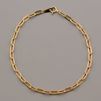 【K18YG/K10YG】プレイドフラットチェーンブレスレット