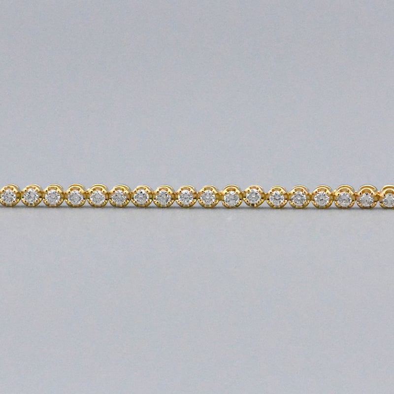 K18YG】テニスブレスレット フルエタニティーダイヤモンド 1.00ct | 嘉