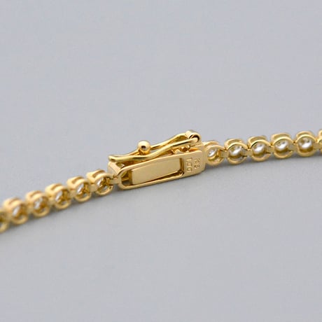【K18YG】テニスブレスレット フルエタニティーダイヤモンド 1.00ct
