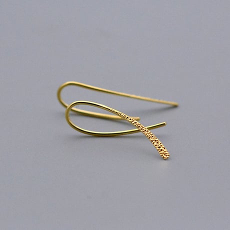 【K18】スターダスト ドロップセミフープピアス