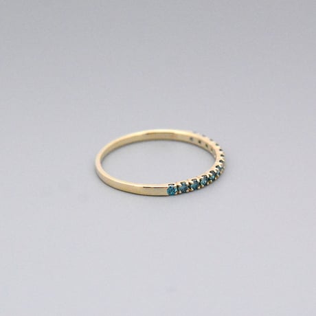 【K10】ブルーダイヤモンド リング  ― April Birthstone ―