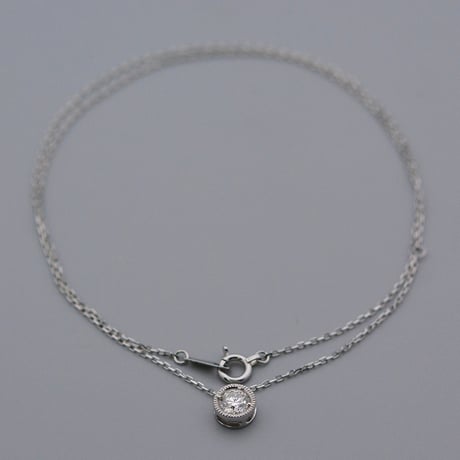 【Pt900×Pt850】クラシックラウンド ダイヤモンドネックレス〈0.3ct〉