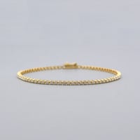 【K18YG】テニスブレスレット フルエタニティーダイヤモンド 1.00ct