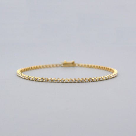 【K18YG】テニスブレスレット フルエタニティーダイヤモンド 1.00ct