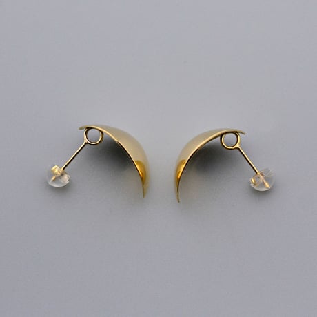 【K18YG】ペタル・シルエットピアス
