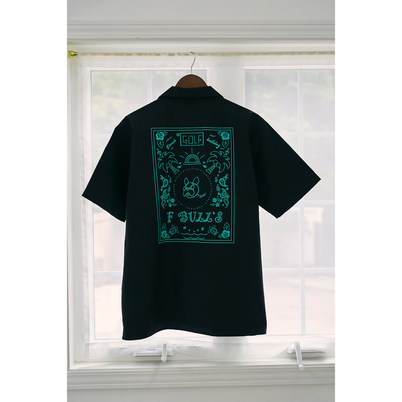 F BULL'S ゴルフシャツ (BLACK×TURQUOISE) | F BULL'S STORE