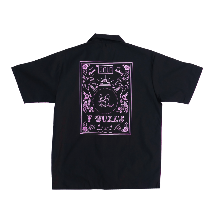 F BULL'S ゴルフシャツ (BLACK×PINK) | F BULL'S STORE