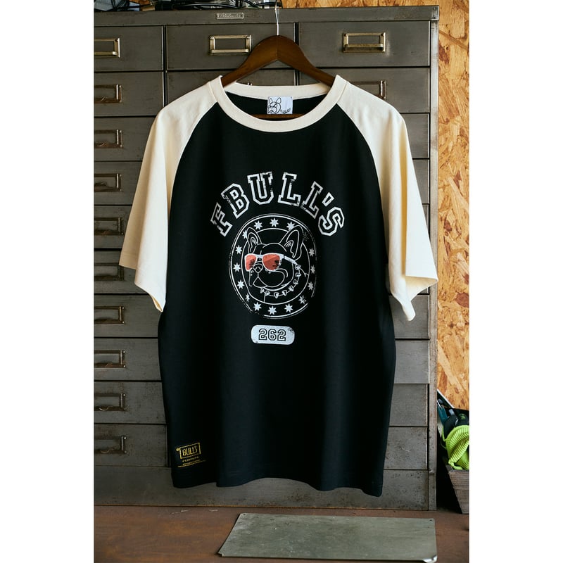 F BULL'S らぐランTシャツ (BLACK×NATURAL) | F BULL'S STORE