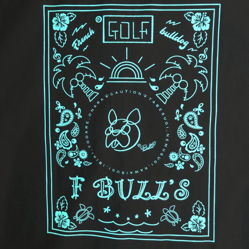 F BULL'S ゴルフシャツ (BLACK×TURQUOISE) | F BULL'S STORE