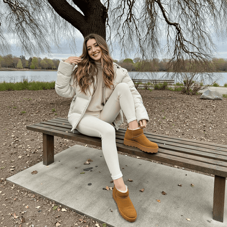 【nana】 L.B.Evansムートンブーツ FUNALIVE（ファンアライブ） ブーツ L.B.Evans Dede 厚底ムートン