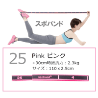spoband　25　ピンク（約2.3㎏負荷相当）