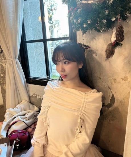 lace layered prima knit ／ sweet ivory