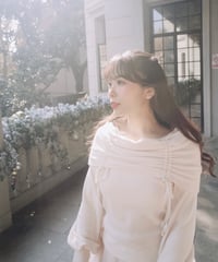 lace layered prima knit ／ sweet ivory