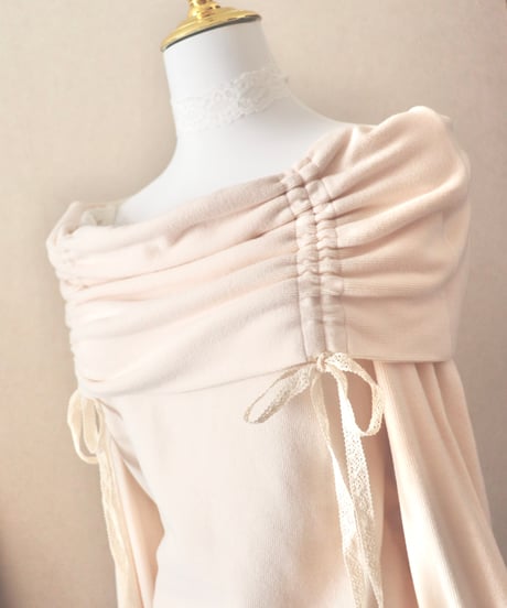 lace layered prima knit ／ sweet ivory