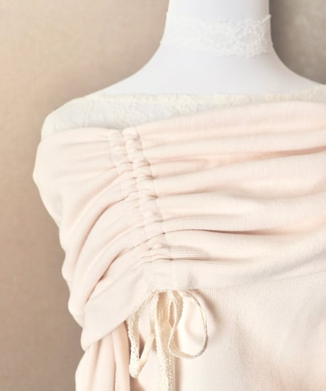 lace layered prima knit ／ sweet ivory