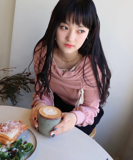 lace layered prima knit ／ Blossom pink