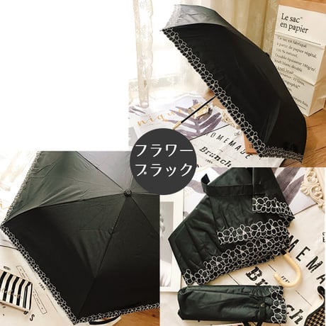晴雨兼用 折りたたみ傘 フラワー レディース 日傘 花 アンブレラ 折畳み日よけ 遮熱UVカット　紫外線遮蔽 紫外線 UV対策 UVカット 撥水性　花柄　軽量