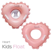 キッズフロート 「ラブリーハート」 / 足穴 O型 浮き輪 子供 女の子 ハート 足入れ プール シンプル ナチュラル 夏