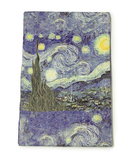 【新品】 【九寸名古屋帯】 【お仕立済み】お太鼓柄 染め名古屋帯 『星月夜』 ゴッホ カジュアル 送料無料！【商品番号】90100096